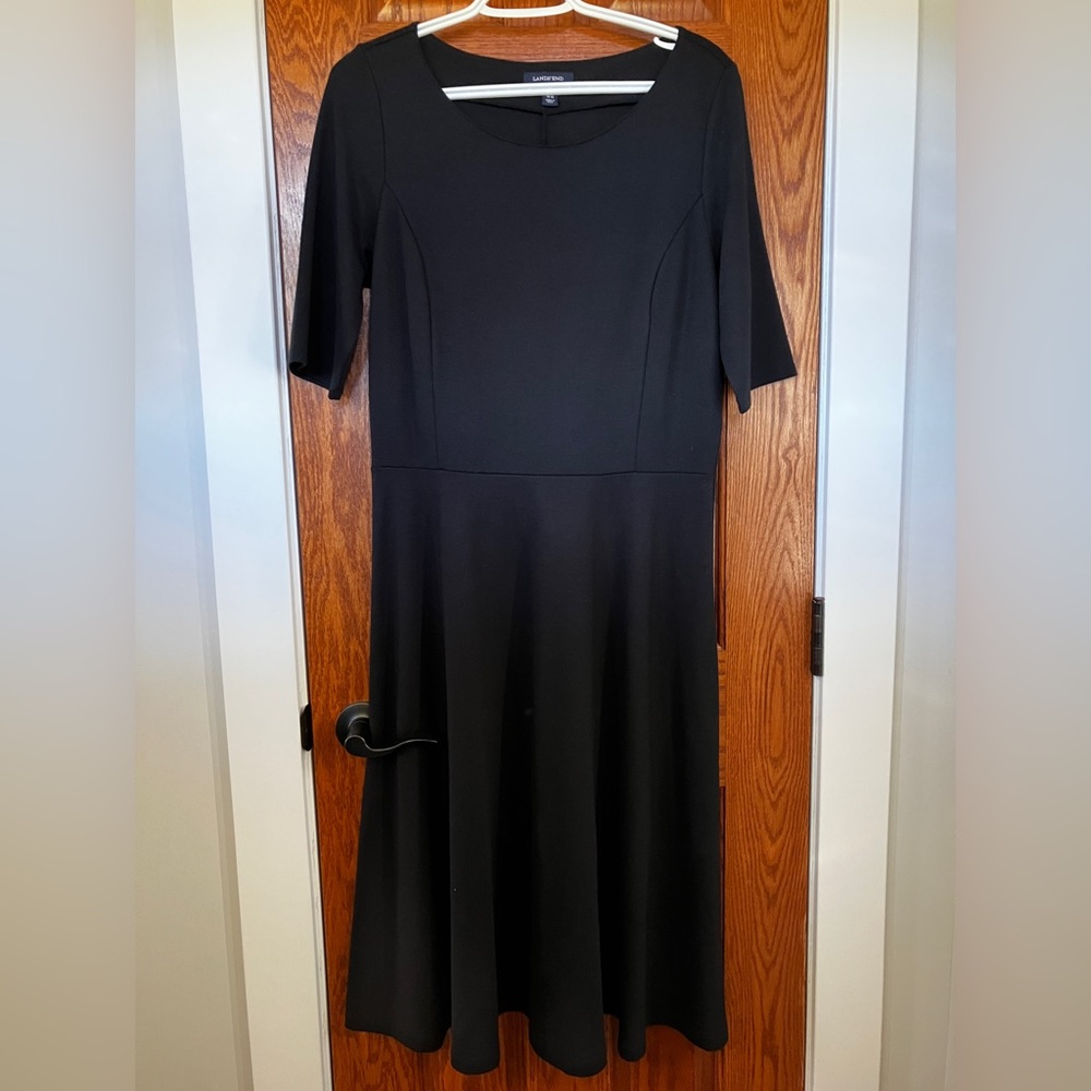 Lands’ End Classic Black Dress